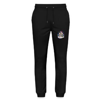 Awesome Mariana Name w Santa Hat in Xmas Theme - Stanley/Stella Mover Unisex Organic Jogging Trousers - black - Front - Marisol (170cm) & Nik (191cm)