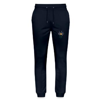 Teacher Life - Teach Love Inspire Teachers - Stanley/Stella Mover Unisex Organic Jogging Trousers - navy - Front - Marisol (170cm) & Nik (191cm)