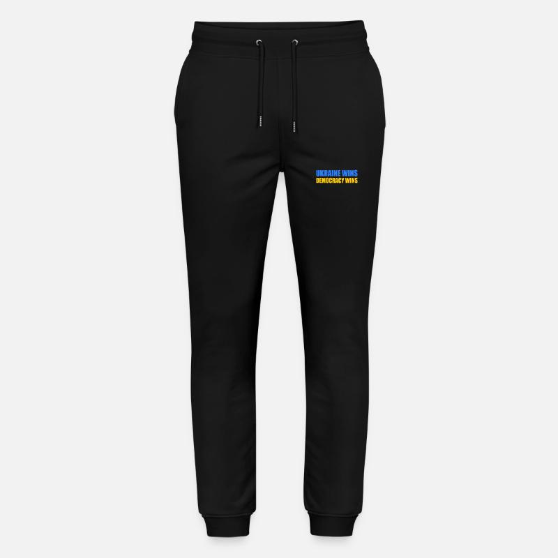 Ukraine wins democracy wins - Stanley/Stella Unisex Bio Jogginghose Mover  - Schwarz