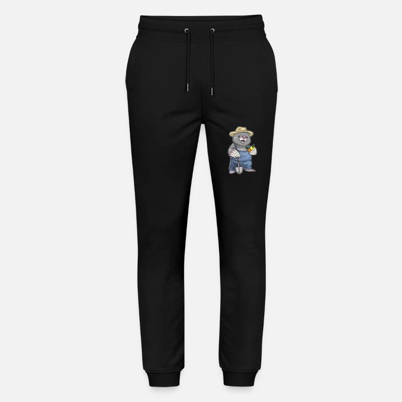 Mole Farmer Vegetables - Stanley/Stella Mover Unisex Organic Jogging Trousers - black