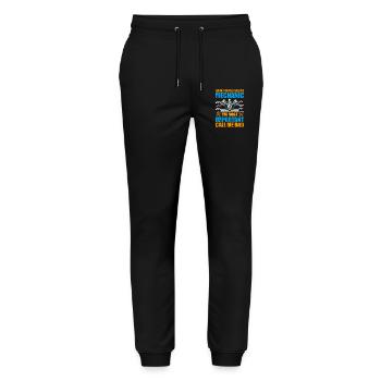 Some people call me mechanic - Stanley/Stella Mover Unisex Organic Jogging Trousers - black - Front - Marisol (170cm) & Nik (191cm)