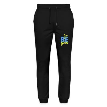 BE YOU - Selbstvertrauen Mut Kraft positiv - Stanley/Stella Unisex Bio Jogginghose Mover  - Schwarz - Vorne - Marisol (170cm) & Nik (191cm)