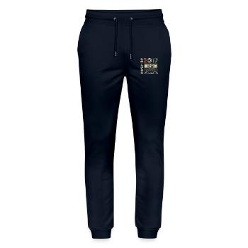 Vintage 2017 - 2017 Retro Birthday Gift - Stanley/Stella Mover Unisex Organic Jogging Trousers - navy - Front - Marisol (170cm) & Nik (191cm)