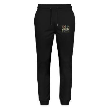 Vintage 2004 - 2004 Retro Birthday Gift - Stanley/Stella Mover Unisex Organic Jogging Trousers - black - Front - Marisol (170cm) & Nik (191cm)