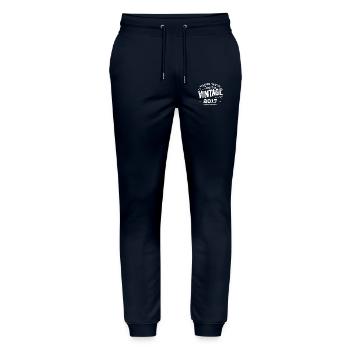 Vintage 2017 Original Retro Vintage Anniversary - Stanley/Stella Mover Unisex Organic Jogging Trousers - navy - Front - Marisol (170cm) & Nik (191cm)