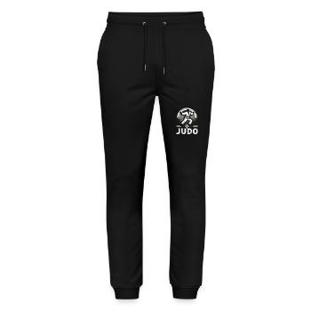 Kampfemblem der Judo-Meisterschaft - Stanley/Stella Unisex Bio Jogginghose Mover  - Schwarz - Vorne - Marisol (170cm) & Nik (191cm)