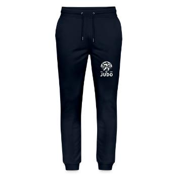 Kampfemblem der Judo-Meisterschaft - Stanley/Stella Unisex Bio Jogginghose Mover  - Navy - Vorne - Marisol (170cm) & Nik (191cm)