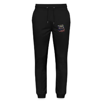 Vintage 1969 1969 cassette - Vintage since 1969 - Stanley/Stella Mover Unisex Organic Jogging Trousers - black - Front - Marisol (170cm) & Nik (191cm)