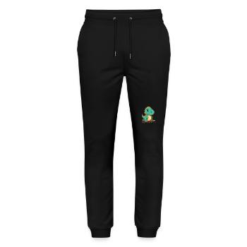 Fast Fierce Dinosaurs - Stanley/Stella Mover Unisex Organic Jogging Trousers - black - Front - Marisol (170cm) & Nik (191cm)