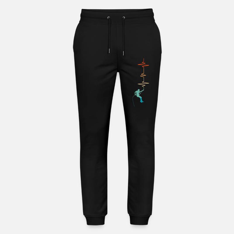 Heartbeat Climbing - Geschenkidee - Stanley/Stella Unisex Bio Jogginghose Mover  - Schwarz