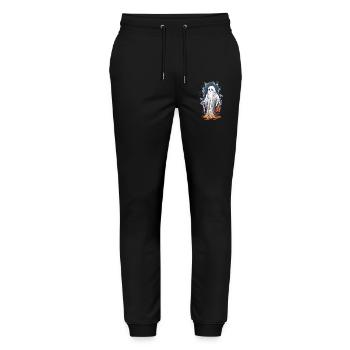 Halloween Geisterstunde Gespenst sucht Süßigkeiten - Stanley/Stella Unisex Bio Jogginghose Mover  - Schwarz - Vorne - Marisol (170cm) & Nik (191cm)