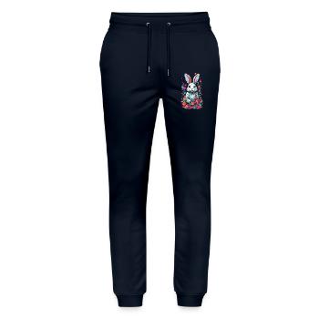 Psycho Gothic Hase Okkulte Kunst Illustration - Stanley/Stella Unisex Bio Jogginghose Mover  - Navy - Vorne - Marisol (170cm) & Nik (191cm)