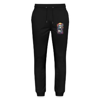 Champignon spirituel monde Goa fille Design - Pantalon de jogging bio MOVER Stanley/Stella unisexe - noir - Devant - Marisol (170cm) & Nik (191cm)