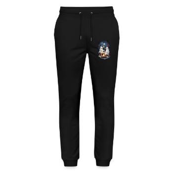 Funny Halloween Ghosts Grilling Campfire - Stanley/Stella Mover Unisex Organic Jogging Trousers - black - Front - Marisol (170cm) & Nik (191cm)