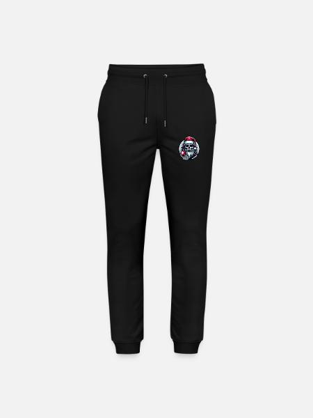 Weihnachtsmann Skull mit Christbaumkugel - Stanley/Stella Unisex Bio Jogginghose Mover  - Schwarz