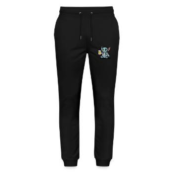 Alien Beer Gift - Stanley/Stella Mover Unisex Organic Jogging Trousers - black - Front - Marisol (170cm) & Nik (191cm)