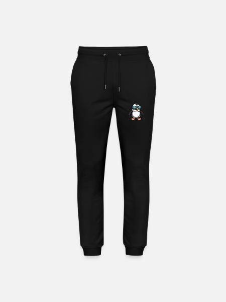 Penguin Cool Comic - Stanley/Stella Mover Unisex Organic Jogging Trousers - black