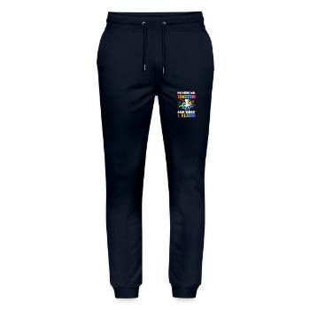 Tierärztin Erste Klasse Einschulung Schulkind - Stanley/Stella Unisex Bio Jogginghose Mover  - Navy - Vorne - Marisol (170cm) & Nik (191cm)