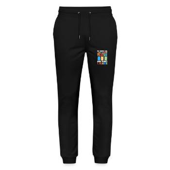 Daycare Leavers First Grade School Enrollment Schoolchild - Stanley/Stella Mover Unisex Organic Jogging Trousers - black - Front - Marisol (170cm) & Nik (191cm)