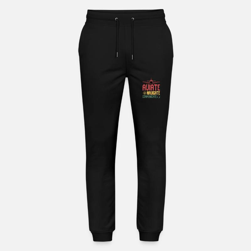 Aviate Navigate Communicate - Stanley/Stella Mover Unisex Organic Jogging Trousers - black
