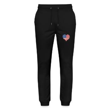Veteran Herz USA - Stanley/Stella Unisex Bio Jogginghose Mover  - Schwarz - Vorne - Marisol (170cm) & Nik (191cm)