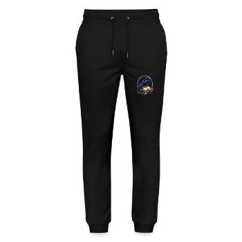 Big Raven Sitting on Sculls - Stanley/Stella Mover Unisex Organic Jogging Trousers - black - Front - Marisol (170cm) & Nik (191cm)
