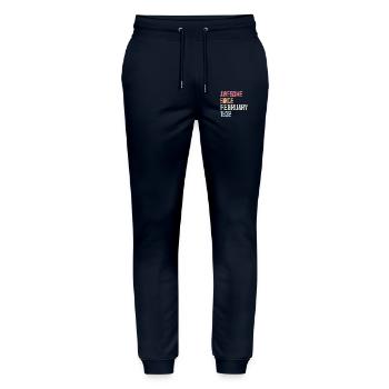 February 1932, 92nd Birthday 1932 February 92 Years - Stanley/Stella Mover Unisex Organic Jogging Trousers - navy - Front - Marisol (170cm) & Nik (191cm)