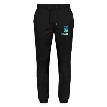 40th birthday 1984 - Stanley/Stella Mover Unisex Organic Jogging Trousers - black - Front - Marisol (170cm) & Nik (191cm)