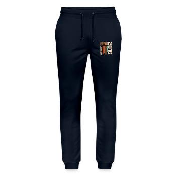 January 2016 - 2016 January Birthday Gift - Stanley/Stella Mover Unisex Organic Jogging Trousers - navy - Front - Marisol (170cm) & Nik (191cm)