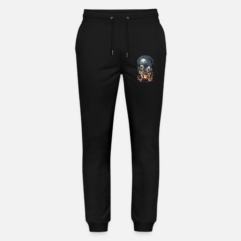 Funny Skeletons Halloween Campfire Party - Stanley/Stella Mover Unisex Organic Jogging Trousers - black