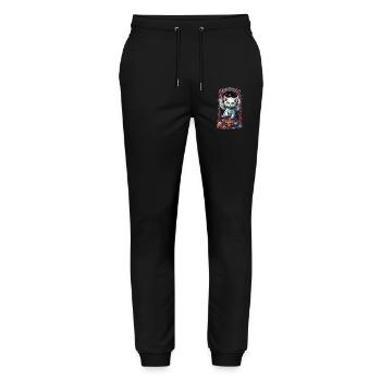 Occult Demons Cat Gothic Style - Stanley/Stella Mover Unisex Organic Jogging Trousers - black - Front - Marisol (170cm) & Nik (191cm)