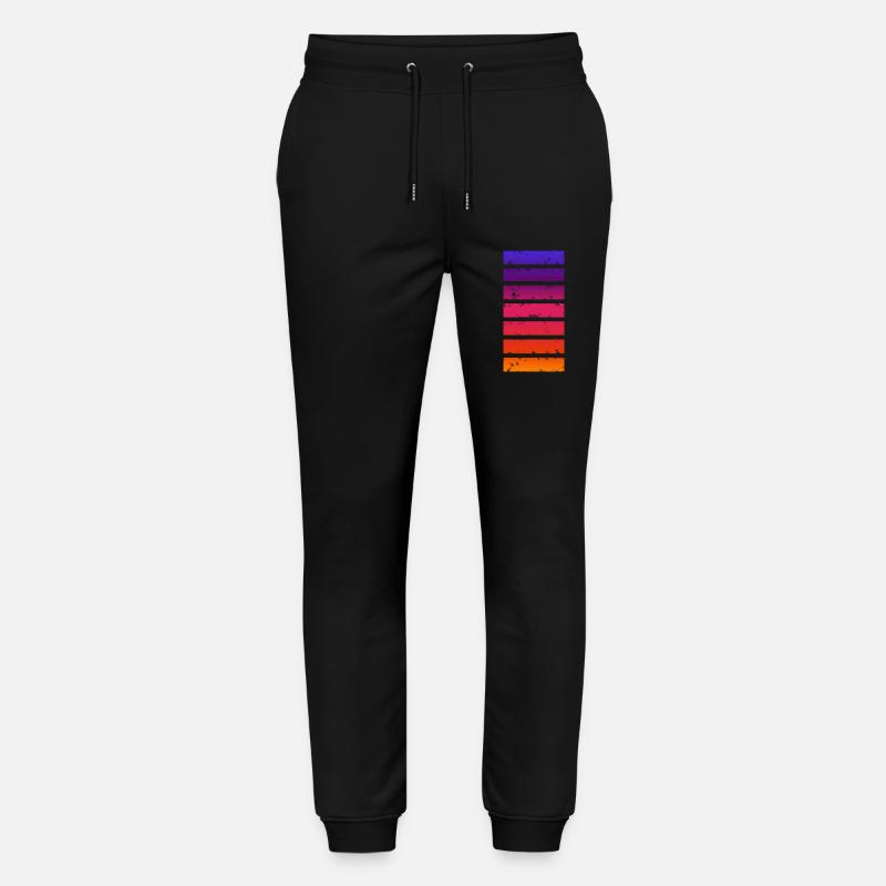 Mehrfarbiger Balken - Stanley/Stella Unisex Bio Jogginghose Mover  - Schwarz