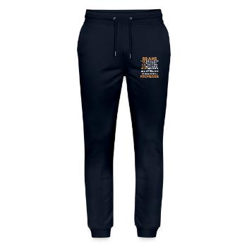 69 Jahre alt lustiges Geburtstagsgeschenk 69 Jahre altes Geschenk - Stanley/Stella Unisex Bio Jogginghose Mover  - Navy - Vorne - Marisol (170cm) & Nik (191cm)