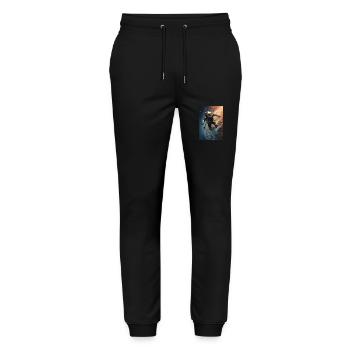 Astronaut in space - Stanley/Stella Mover Unisex Organic Jogging Trousers - black - Front - Marisol (170cm) & Nik (191cm)