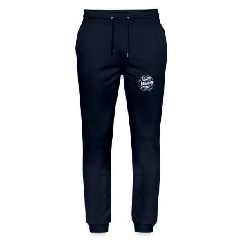 Witziges Lausbua Bayern Design - Stanley/Stella Unisex Bio Jogginghose Mover  - Navy - Vorne - Marisol (170cm) & Nik (191cm)