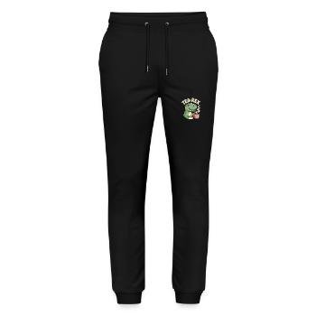Funny tea design with Tea rex - Stanley/Stella Mover Unisex Organic Jogging Trousers - black - Front - Marisol (170cm) & Nik (191cm)