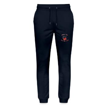 I can't I don't donate blood - Stanley/Stella Mover Unisex Organic Jogging Trousers - navy - Front - Marisol (170cm) & Nik (191cm)