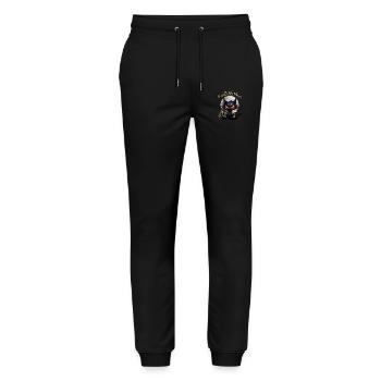 Dreadful Christmas Grumpy Angry Cat - Stanley/Stella Mover Unisex Organic Jogging Trousers - black - Front - Marisol (170cm) & Nik (191cm)