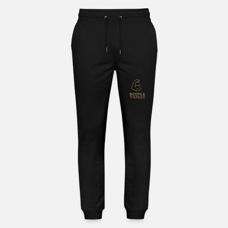 Biceps & Thunder - Stanley/Stella Mover Unisex Organic Jogging Trousers - black