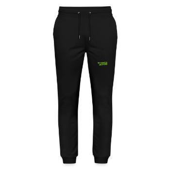 Bock auf Tee? - Stanley/Stella Unisex Bio Jogginghose Mover  - Schwarz - Vorne - Marisol (170cm) & Nik (191cm)