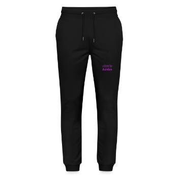 härter geht es kaum - Stanley/Stella Unisex Bio Jogginghose Mover  - Schwarz - Vorne - Marisol (170cm) & Nik (191cm)