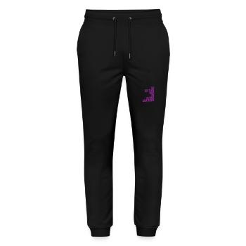 ich will Banker werden - Stanley/Stella Unisex Bio Jogginghose Mover  - Schwarz - Vorne - Marisol (170cm) & Nik (191cm)