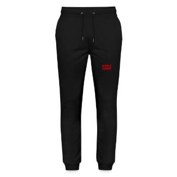 richtig einfach - Stanley/Stella Unisex Bio Jogginghose Mover  - Schwarz - Vorne - Marisol (170cm) & Nik (191cm)