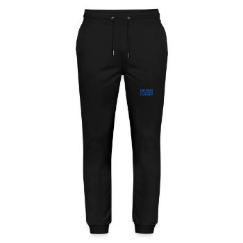 einen Marathon laufen - Stanley/Stella Unisex Bio Jogginghose Mover  - Schwarz - Vorne - Marisol (170cm) & Nik (191cm)
