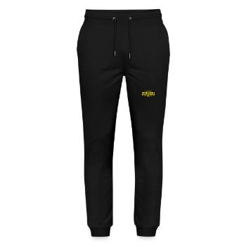 meine Schale ist weich - Stanley/Stella Unisex Bio Jogginghose Mover  - Schwarz - Vorne - Marisol (170cm) & Nik (191cm)
