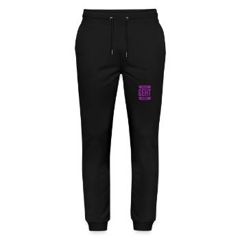 ich stehe auf Poker - Stanley/Stella Unisex Bio Jogginghose Mover  - Schwarz - Vorne - Marisol (170cm) & Nik (191cm)