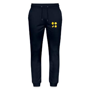 4 mal Zitrone - Stanley/Stella Unisex Bio Jogginghose Mover  - Navy - Vorne - Marisol (170cm) & Nik (191cm)