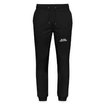 positiv bleiben - Stanley/Stella Unisex Bio Jogginghose Mover  - Schwarz - Vorne - Marisol (170cm) & Nik (191cm)