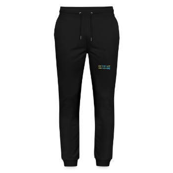 Don't waste your life.. - Stanley/Stella Mover Unisex Organic Jogging Trousers - black - Front - Marisol (170cm) & Nik (191cm)