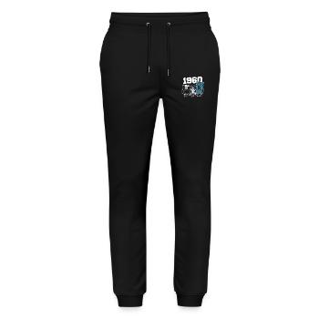Vintage Born In 1960 1960 Birthday Gift - Stanley/Stella Mover Unisex Organic Jogging Trousers - black - Front - Marisol (170cm) & Nik (191cm)